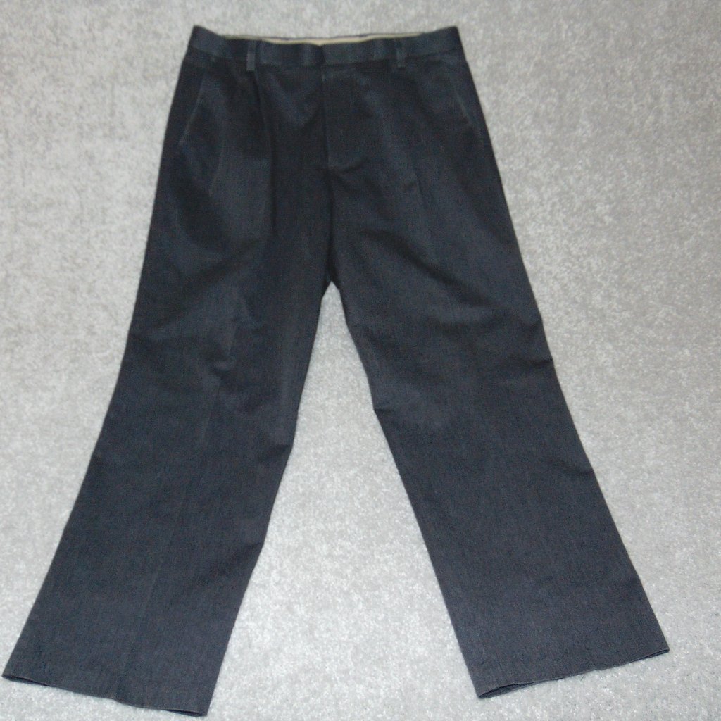 Dockers Mens Pant 34x29 Cotton Gray Pleated Front Classic Fit No Wrinkle